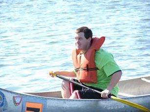 An athlete at the ready